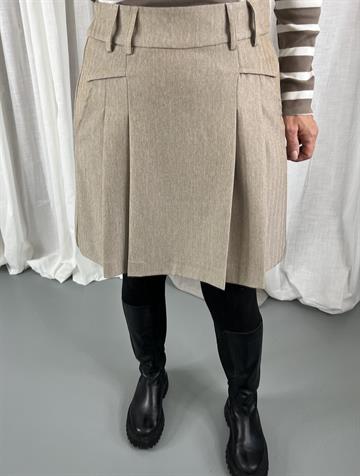 Co' Couture - Marlo Pocket Pleat Mini Skirt - Sand